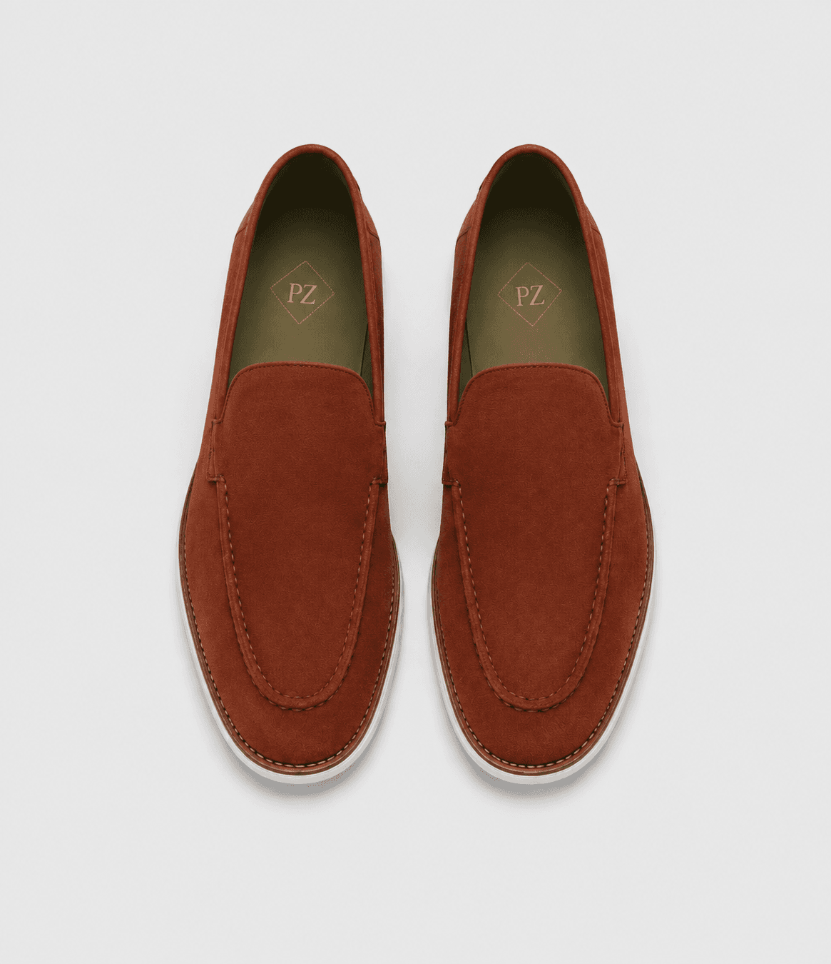 Brown Suede Penny Loafers