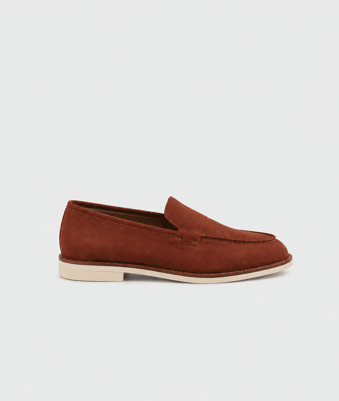 Brown Suede Penny Loafers